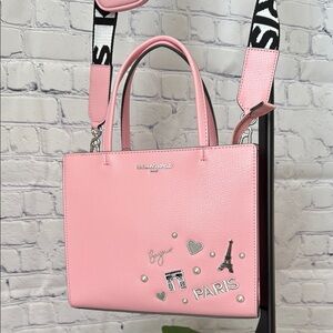 Karl Lagerfeld Pink Tote Bag